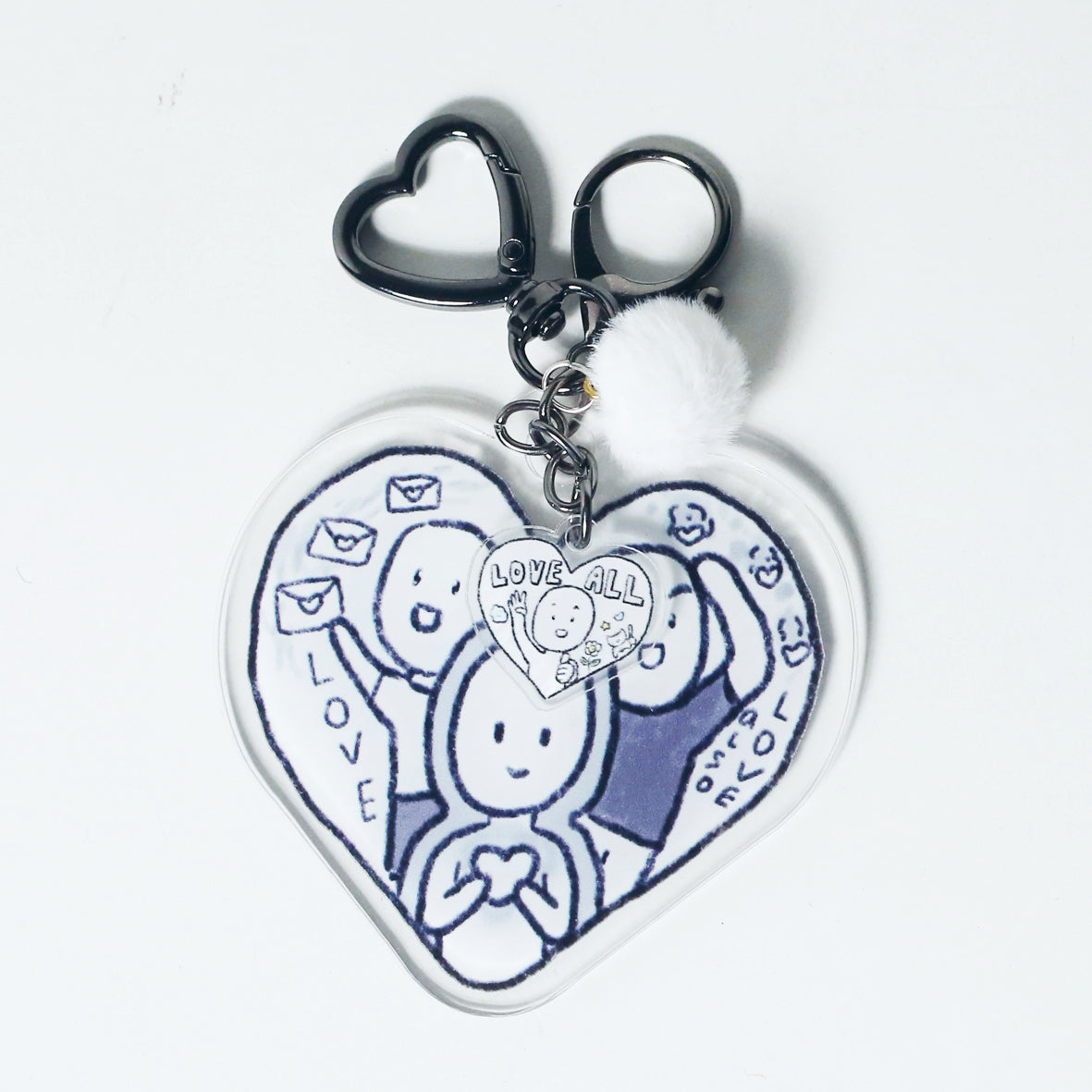 FIERCE KINDNESS KEYCHAIN (BLACK & WHITE)